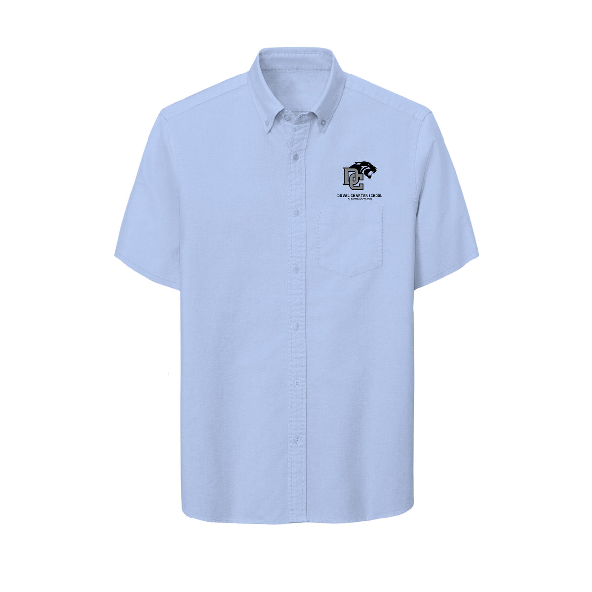 Duval Charter School at Baymeadows - Light Blue Short Sleeve Oxford Shirt