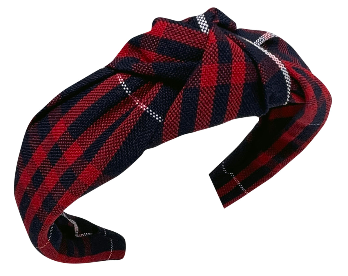 Classic Plaid Headband with bow