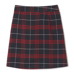 Girl's Navy/Red Plaid 2 Tab Skort