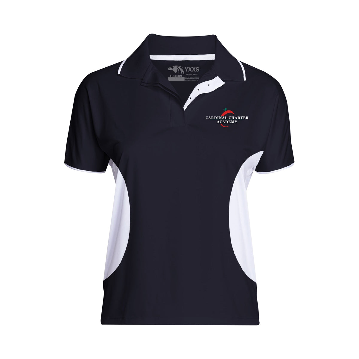 Cardinal Charter Academy (6-8) - Women's Freedom Activewear Colorblock Polo (FINAL SALE / NO RETURNS)